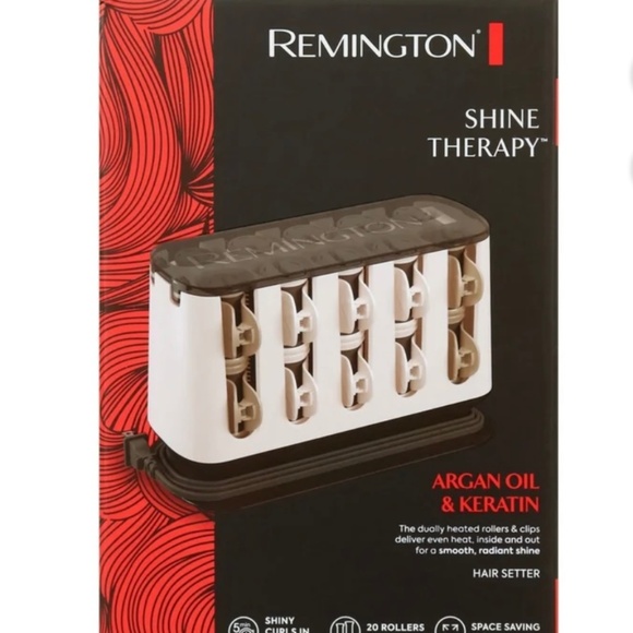 NIB! REMINGTON Shine Therapy Hair/Setter Hot Rollers Argan Oil Keratin - Picture 1 of 8